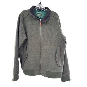 Woolrich Mens Outdoor Wool Jacket M Green Made‎ In China